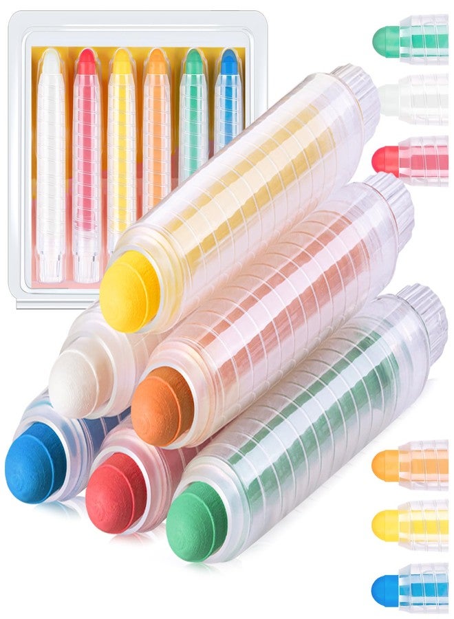 ZHBDMGK Sidewalk Chalk for Toddlers, 6 ColorscChalk with Plastics Holder for Blackboard Drawing Writing Toys Gift Party Favors - Image 1
